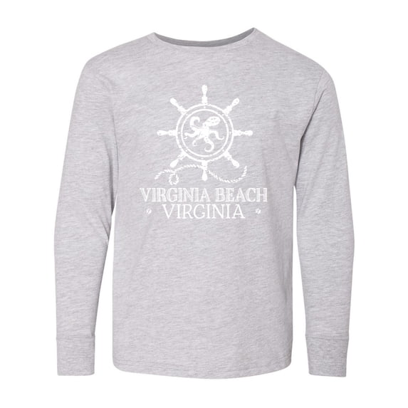 Inktastic Virginia Beach VA Nautical Long Sleeve Youth T-Shirt