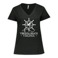 thumbnail image 1 of Inktastic Virginia Beach Va Nautical Women's Plus Size V-Neck T-Shirt, 1 of 5
