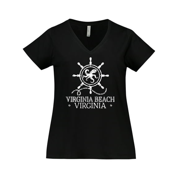 Inktastic Virginia Beach Va Nautical Women's Plus Size V-Neck T-Shirt