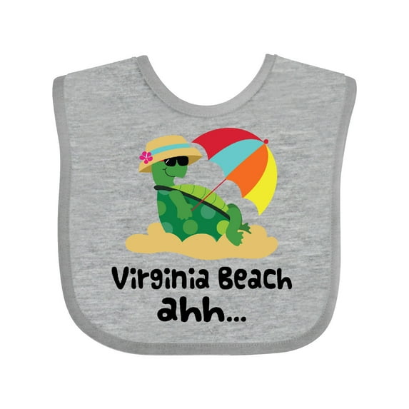 Inktastic Virginia Beach Virginia Boys or Girls Baby Bib