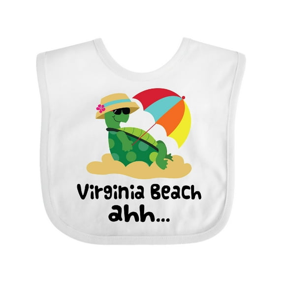 Inktastic Virginia Beach Virginia Boys or Girls Baby Bib