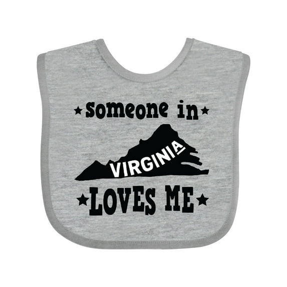 Inktastic Virginia Vacation Someone Loves Me Boys or Girls Baby Bib