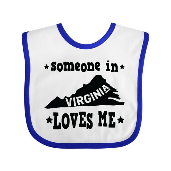Inktastic Virginia Vacation Someone Loves Me Boys or Girls Baby Bib