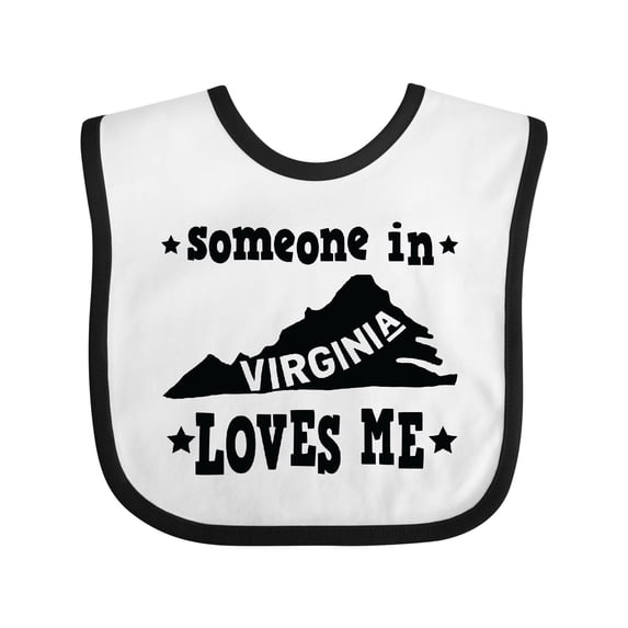 Inktastic Virginia Vacation Someone Loves Me Boys or Girls Baby Bib