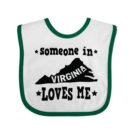 Inktastic Virginia Vacation Someone Loves Me Boys or Girls Baby Bib
