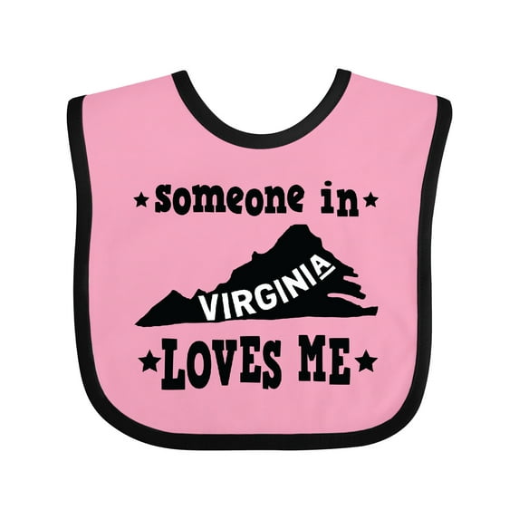 Inktastic Virginia Vacation Someone Loves Me Boys or Girls Baby Bib