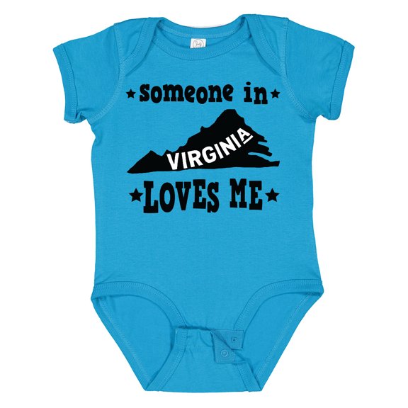Inktastic Virginia Vacation Someone Loves Me Boys or Girls Baby Bodysuit