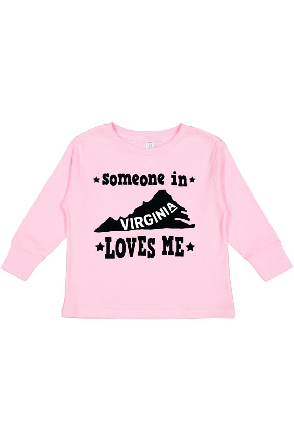 Virginia Vacation Someone Loves Me Boys or Girls Long Sleeve Toddler T-Shirt