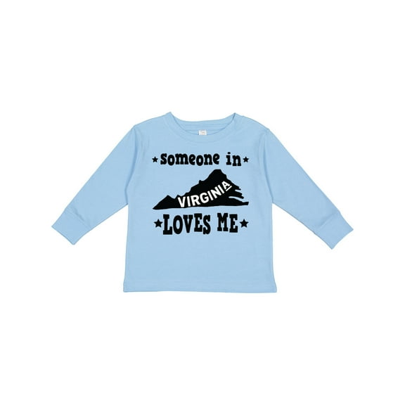 Inktastic Virginia Vacation Someone Loves Me Boys or Girls Long Sleeve Toddler T-Shirt
