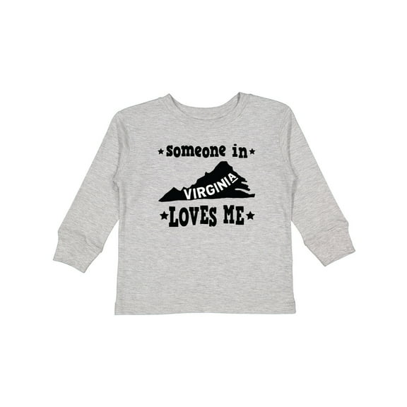 Inktastic Virginia Vacation Someone Loves Me Boys or Girls Long Sleeve Toddler T-Shirt