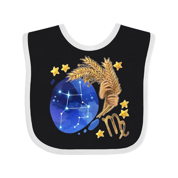Inktastic Virgo Constellation Zodiac Sign Illustration Boys or Girls Baby Bib