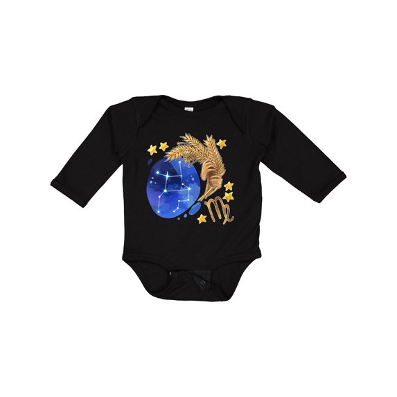 Inktastic Virgo Constellation Zodiac Sign Illustration Boys or Girls Long Sleeve Baby Bodysuit