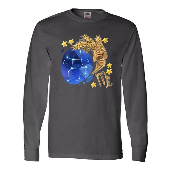 Inktastic Virgo Constellation Zodiac Sign Illustration Long Sleeve T-Shirt
