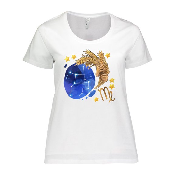 Inktastic Virgo Constellation Zodiac Sign Illustration Women's Plus Size T-Shirt