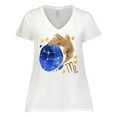 thumbnail image 1 of Inktastic Virgo Constellation Zodiac Sign Illustration Women's Plus Size V-Neck T-Shirt, 1 of 5