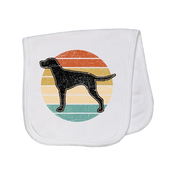 Inktastic Vizsla Dog Retro Sunset Baby Burp Cloth