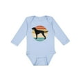 thumbnail image 1 of Inktastic Vizsla Dog Retro Sunset Boys or Girls Long Sleeve Baby Bodysuit, 1 of 5