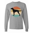 thumbnail image 1 of Inktastic Vizsla Dog Retro Sunset Long Sleeve T-Shirt, 1 of 5
