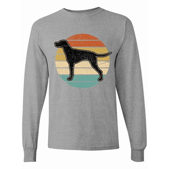 Inktastic Vizsla Dog Retro Sunset Long Sleeve T-Shirt