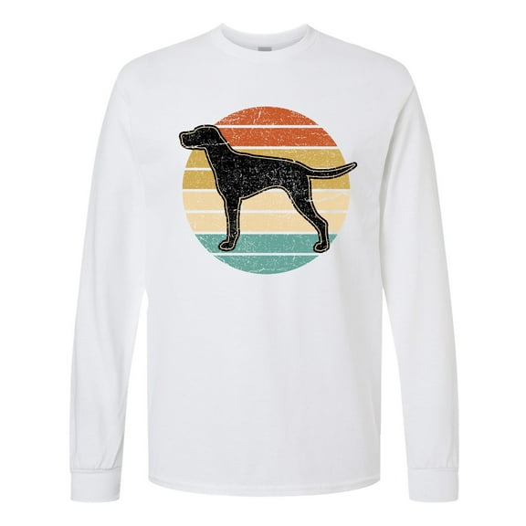 Inktastic Vizsla Dog Retro Sunset Long Sleeve T-Shirt