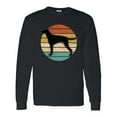 thumbnail image 1 of Inktastic Vizsla Dog Retro Sunset Long Sleeve T-Shirt, 1 of 5