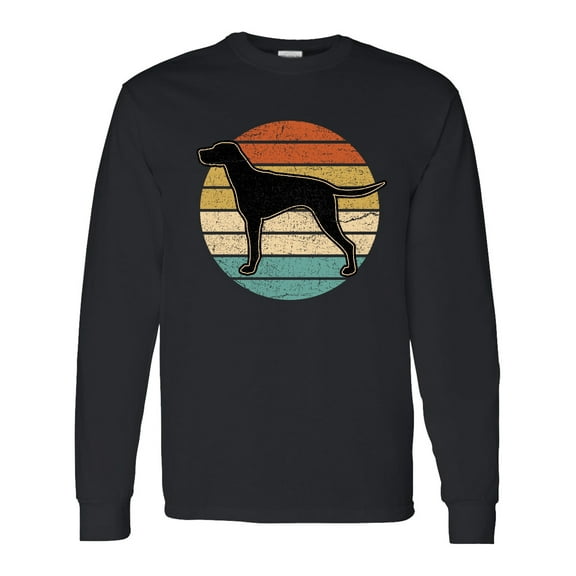 Inktastic Vizsla Dog Retro Sunset Long Sleeve T-Shirt