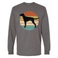 thumbnail image 1 of Inktastic Vizsla Dog Retro Sunset Long Sleeve T-Shirt, 1 of 5