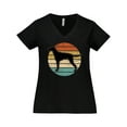 thumbnail image 1 of Inktastic Vizsla Dog Retro Sunset Women's Plus Size V-Neck T-Shirt, 1 of 5