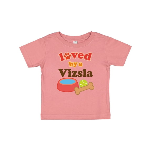 Inktastic Vizsla Loved By A (Dog Breed) Boys or Girls Baby T-Shirt