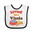 thumbnail image 1 of Inktastic Vizsla Loved by a (Dog Breed) Boys or Girls Baby Bib, 1 of 4