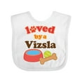 thumbnail image 1 of Inktastic Vizsla Loved by a (Dog Breed) Boys or Girls Baby Bib, 1 of 4
