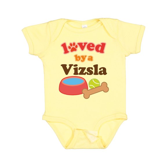 Inktastic Vizsla Loved by a (Dog Breed) Boys or Girls Baby Bodysuit