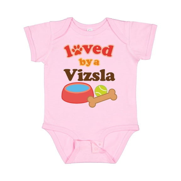 Inktastic Vizsla Loved by a (Dog Breed) Boys or Girls Baby Bodysuit