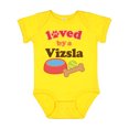 thumbnail image 1 of Inktastic Vizsla Loved by a (Dog Breed) Boys or Girls Baby Bodysuit, 1 of 5