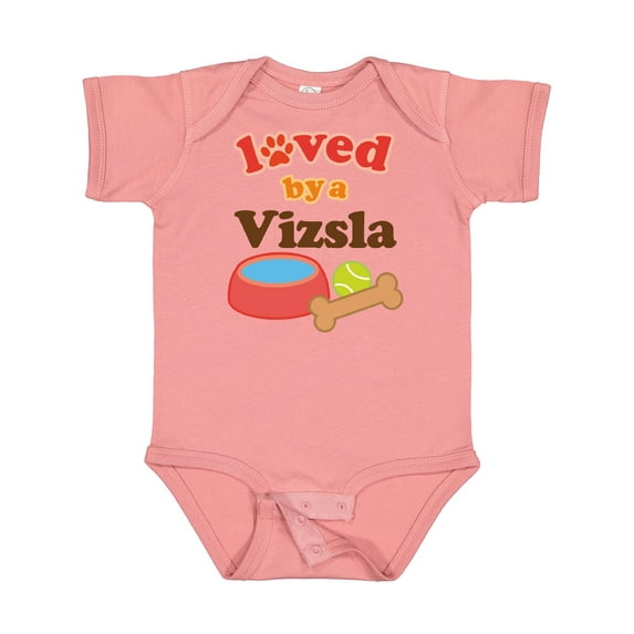 Inktastic Vizsla Loved by a (Dog Breed) Boys or Girls Baby Bodysuit