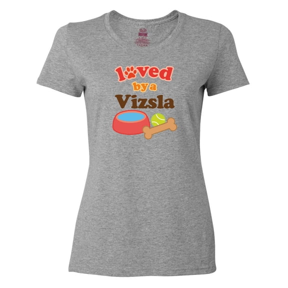 Inktastic Vizsla Loved by a (Dog Breed) Women's T-Shirt