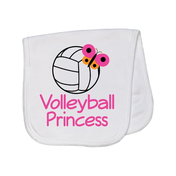 Inktastic Volleyball Butterfly Princess Baby Burp Cloth