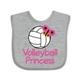 thumbnail image 1 of Inktastic Volleyball Butterfly Princess Girls Baby Bib, 1 of 4