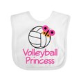 thumbnail image 1 of Inktastic Volleyball Butterfly Princess Girls Baby Bib, 1 of 4