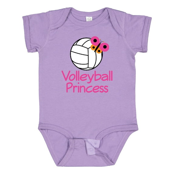 Inktastic Volleyball Butterfly Princess Girls Baby Bodysuit