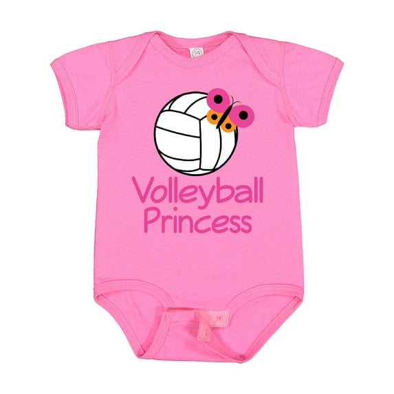 Inktastic Volleyball Butterfly Princess Girls Baby Bodysuit