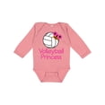 thumbnail image 1 of Inktastic Volleyball Butterfly Princess Girls Long Sleeve Baby Bodysuit, 1 of 5