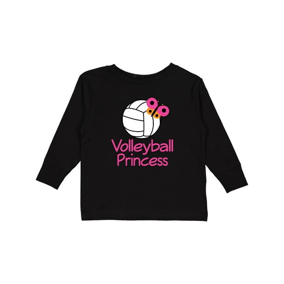 Inktastic Volleyball Butterfly Princess Girls Long Sleeve Toddler T-Shirt
