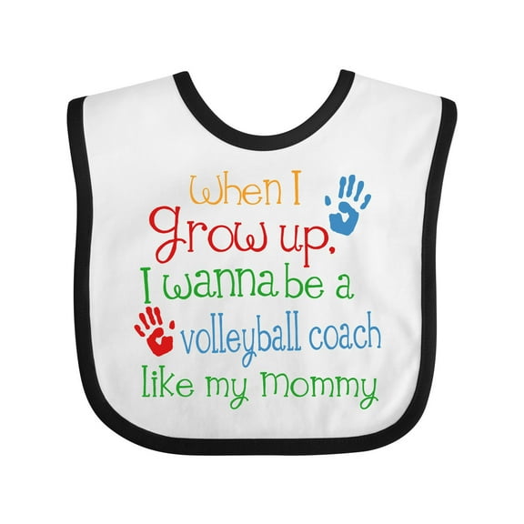 Inktastic Volleyball Coach Like Mommy Boys or Girls Baby Bib