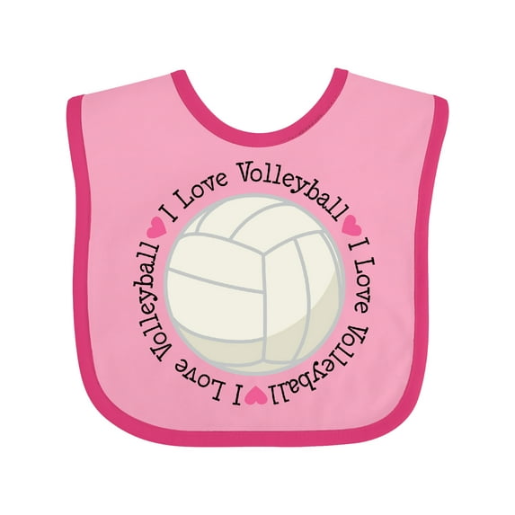 Inktastic Volleyball Gifts for Girls Girls Baby Bib