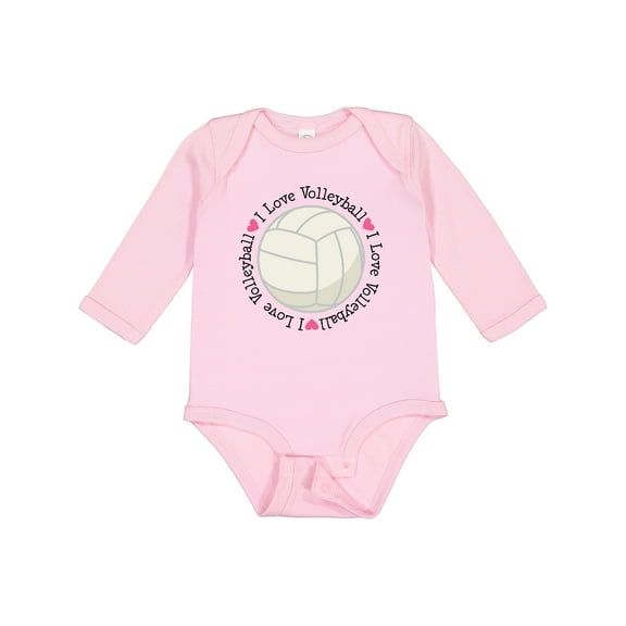 Inktastic Volleyball Gifts for Girls Girls Long Sleeve Baby Bodysuit