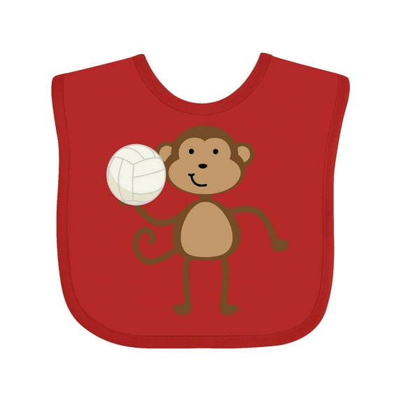Inktastic Volleyball Monkey Boy Boys Baby Bib