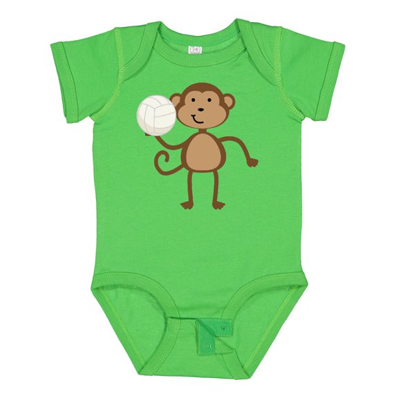 Inktastic Volleyball Monkey Boy Boys Baby Bodysuit