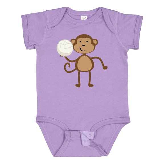 Inktastic Volleyball Monkey Boy Boys Baby Bodysuit