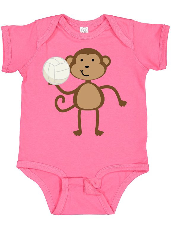 Volleyball Monkey Boy Boys Baby Bodysuit